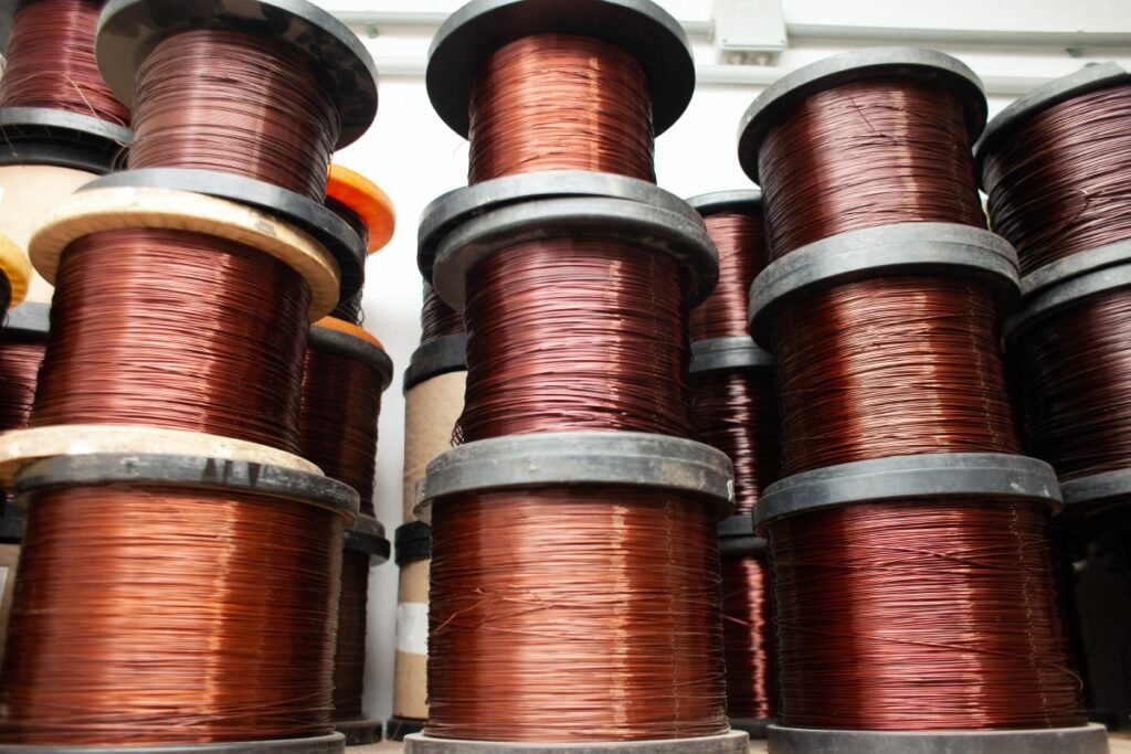 wire-production-workshop-winding-copper-cable-spools